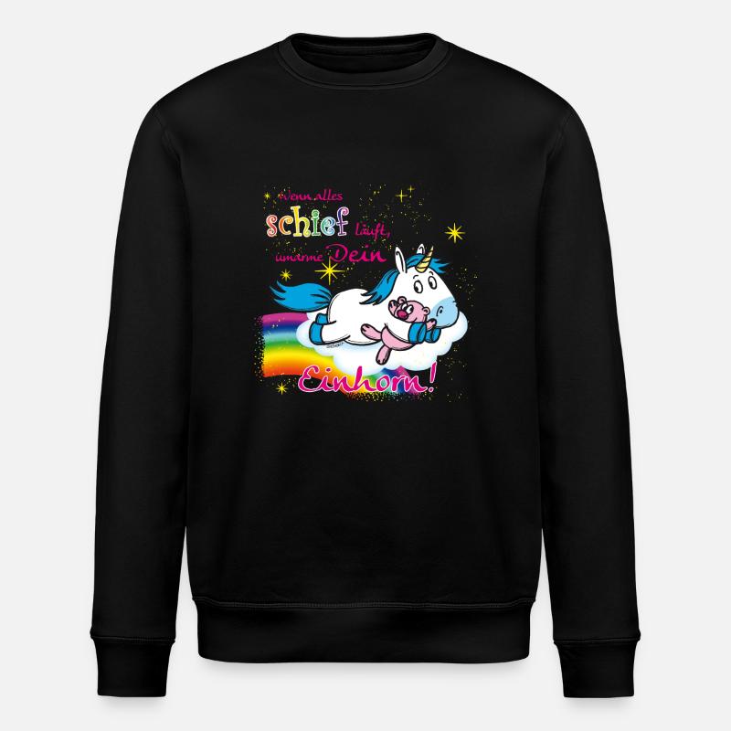Einhorst schief - Stanley/Stella Unisex Bio-Sweatshirt ROLLER - Schwarz