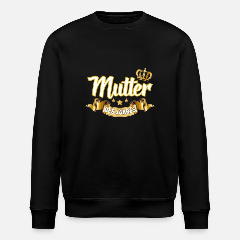Mutter des Jahres - Stanley/Stella Unisex Bio-Sweatshirt ROLLER - Schwarz