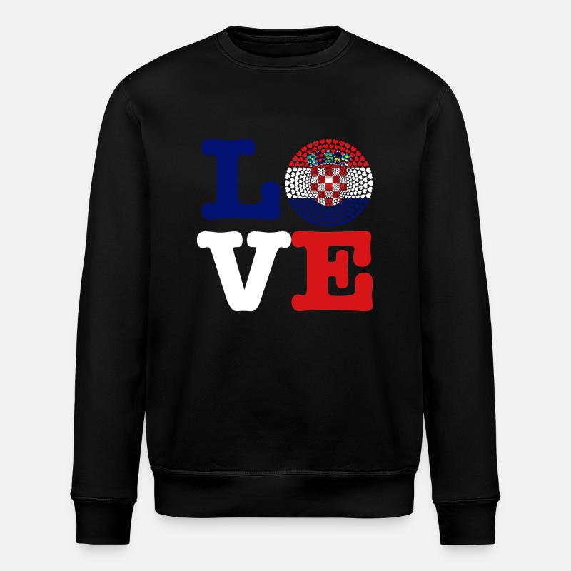 COEUR CROATIE - Sweat bio ROLLER Stanley/Stella Unisexe - noir