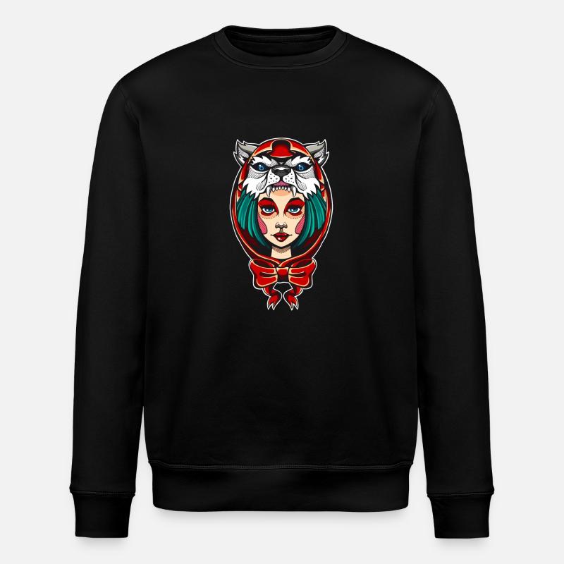 Chaperon rouge loup - Sweat bio ROLLER Stanley/Stella Unisexe - noir