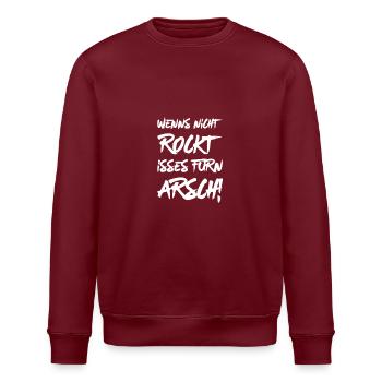 ROCK - Stanley/Stella Unisex Bio-Sweatshirt ROLLER - Burgunderrot - Vorne - Nik (191cm)