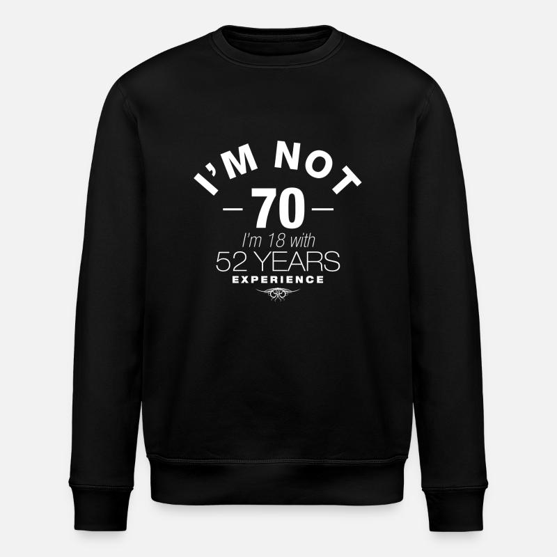 70th Birthday - Stanley/Stella ROLLER Unisex Organic Sweatshirt - black