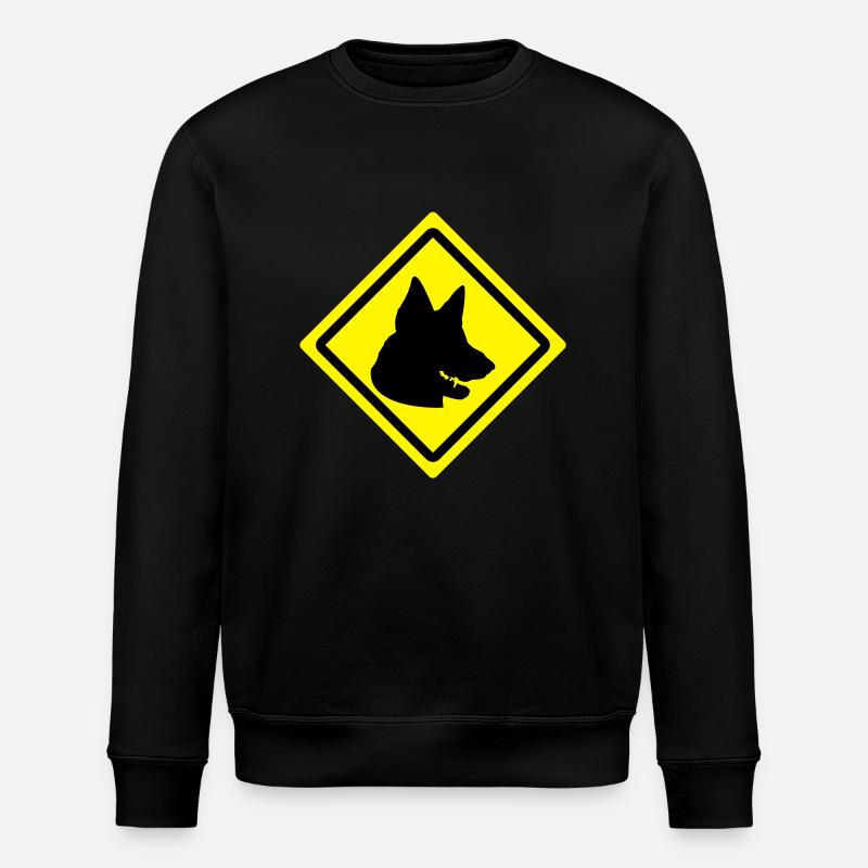 german shepherd roadsign - Sweat bio ROLLER Stanley/Stella Unisexe - noir