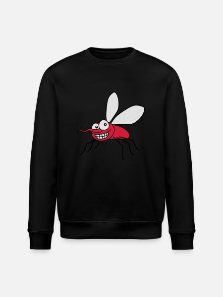 grin_mosquito_3c - Stanley/Stella ROLLER Unisex Organic Sweatshirt - black
