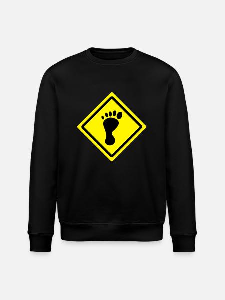 foot roadsign - Stanley/Stella ROLLER Unisex Organic Sweatshirt - black