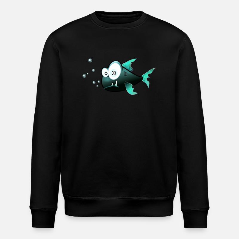 Fish - Stanley/Stella ROLLER Unisex Organic Sweatshirt - black