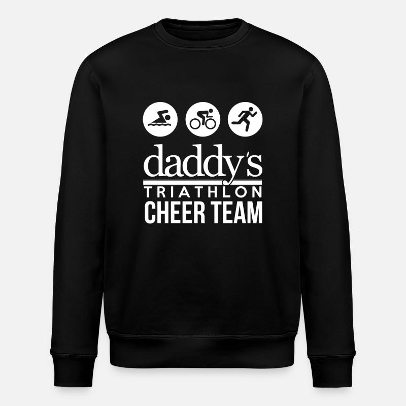 Daddy's Triathlon Cheer Team - Stanley/Stella ROLLER Unisex Organic Sweatshirt - black