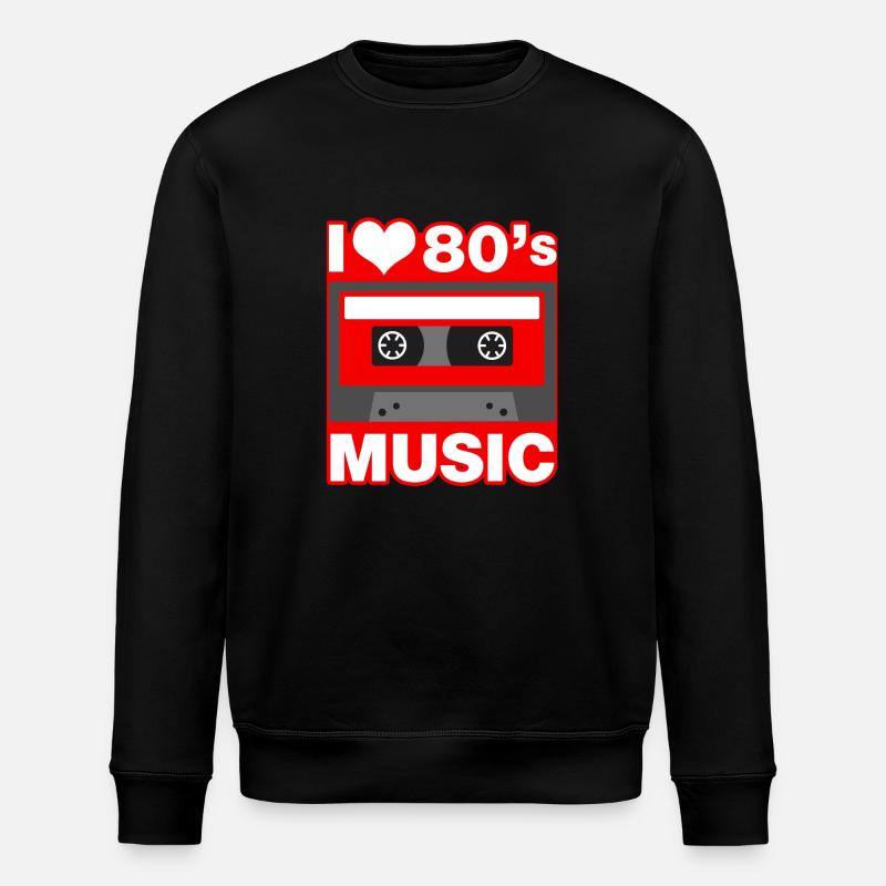 i love 80s music - Sweat bio ROLLER Stanley/Stella Unisexe - noir