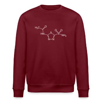 Chemistry nerd molecule studying gift idea - Stanley/Stella ROLLER Unisex Organic Sweatshirt - burgundy - Front - Nik (191cm)