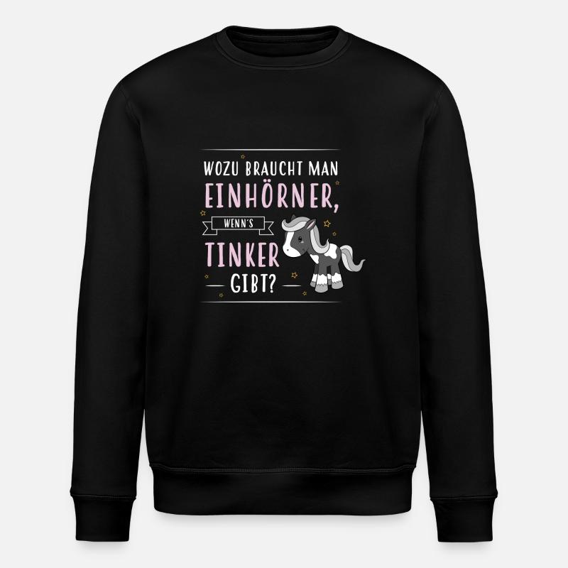 Wozu Einhörner Tinker - Stanley/Stella Unisex Bio-Sweatshirt ROLLER - Schwarz