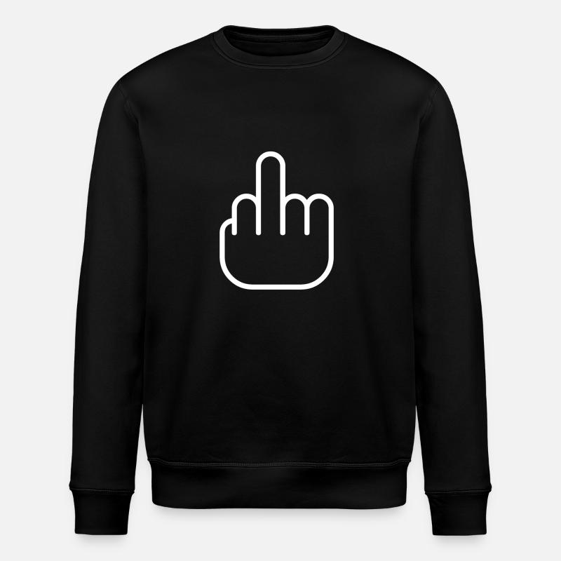 Mittelfinger, Stinkefinger - Stanley/Stella Unisex Bio-Sweatshirt ROLLER - Schwarz