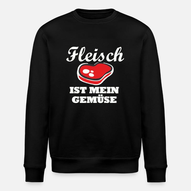 Fleisch ist mein Gemuese - Stanley/Stella Unisex Bio-Sweatshirt ROLLER - Schwarz