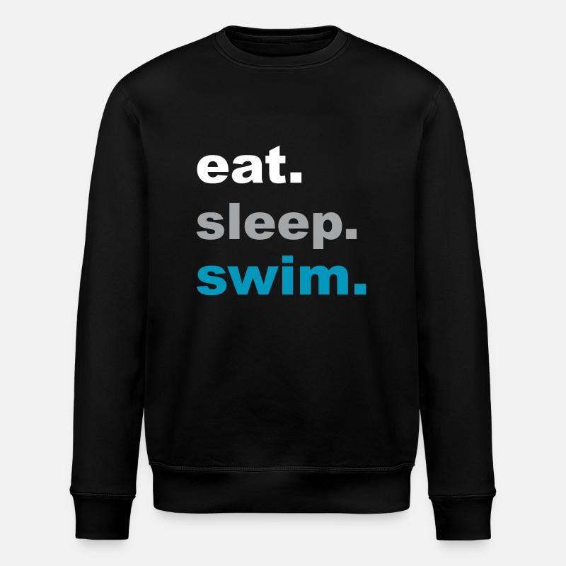 Manger, dormir, nager! - Cadeau - Sweat bio ROLLER Stanley/Stella Unisexe - noir