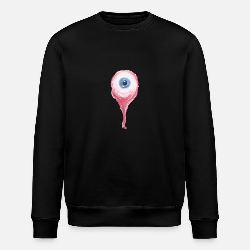 Auge - Ekel-Grusel-Motiv - Stanley/Stella Unisex Bio-Sweatshirt ROLLER - Schwarz