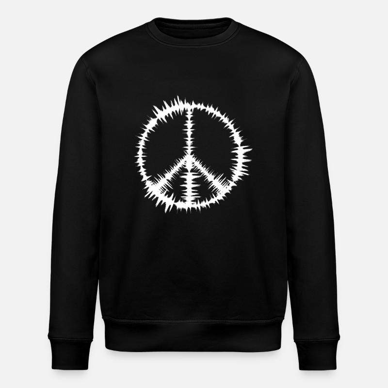 Peacezeichen - Stanley/Stella Unisex Bio-Sweatshirt ROLLER - Schwarz