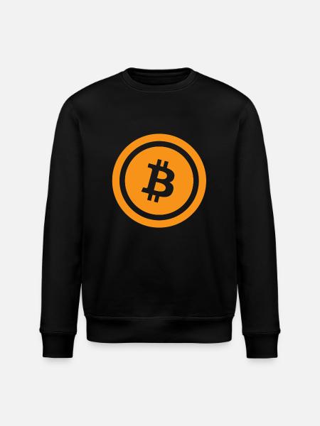 Bitcoin logo shirt gift - Stanley/Stella ROLLER Unisex Organic Sweatshirt - black