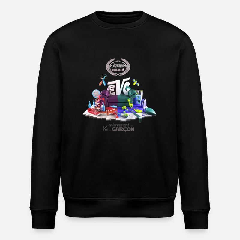 EVG - équipe du marié - Sweat bio ROLLER Stanley/Stella Unisexe - noir