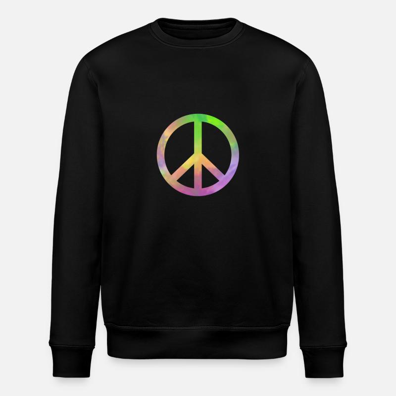 peace peacezeichen Frieden - Stanley/Stella Unisex Bio-Sweatshirt ROLLER - Schwarz