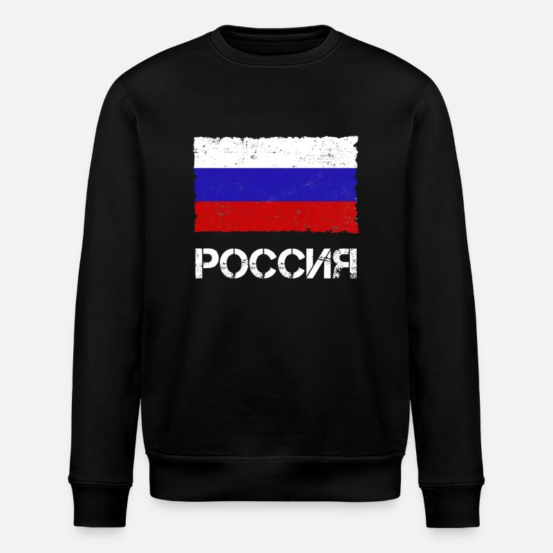 Russland - Stanley/Stella Unisex Bio-Sweatshirt ROLLER - Schwarz