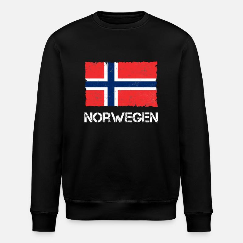 Norwegen - Stanley/Stella Unisex Bio-Sweatshirt ROLLER - Schwarz