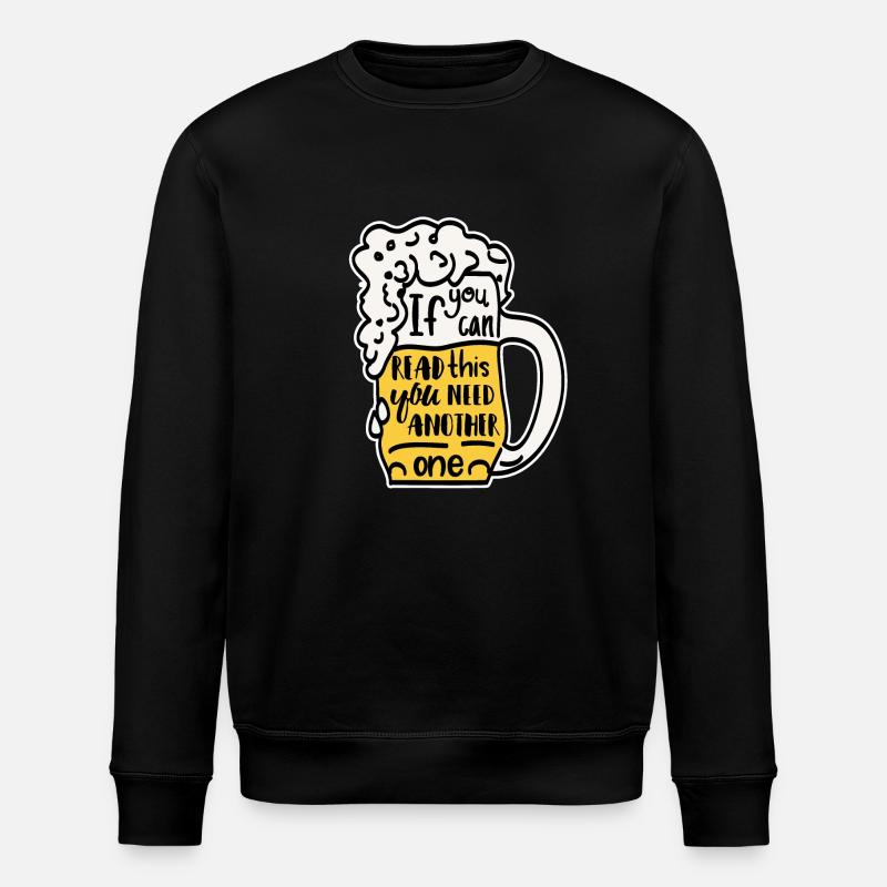 Witziger Biertrinker Bierkrug Geschenk - Stanley/Stella Unisex Bio-Sweatshirt ROLLER - Schwarz