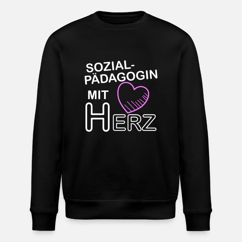 Sozialpädagogin mit Herz - Stanley/Stella Unisex Bio-Sweatshirt ROLLER - Schwarz