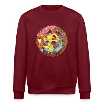Monster Club - Sweat bio ROLLER Stanley/Stella Unisexe - bordeaux - Devant - Nik (191cm)