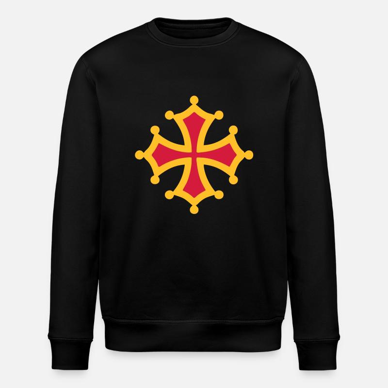 Okzitanisch Quervektorgrafik - Stanley/Stella Unisex Bio-Sweatshirt ROLLER - Schwarz