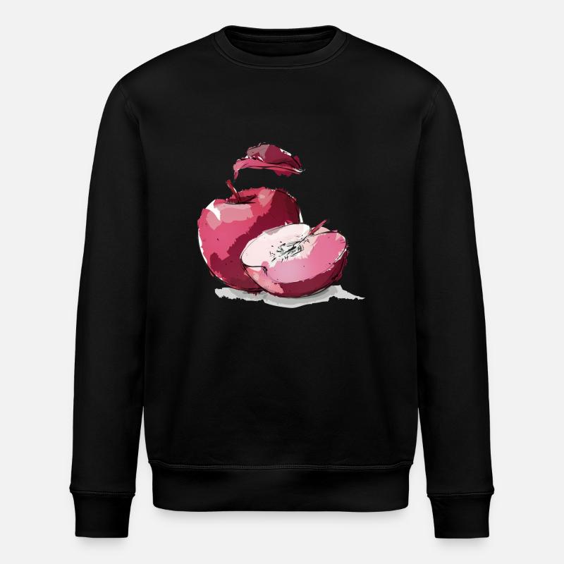 Apple red beautiful apple red - Stanley/Stella ROLLER Unisex Organic Sweatshirt - black