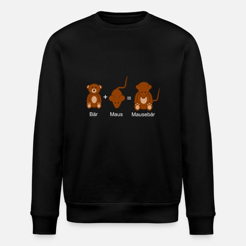 Mausebär - Stanley/Stella Unisex Bio-Sweatshirt ROLLER - Schwarz