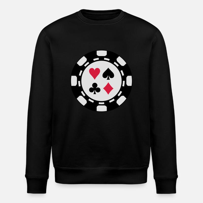 poker_chip - Stanley/Stella Unisex Bio-Sweatshirt ROLLER - Schwarz