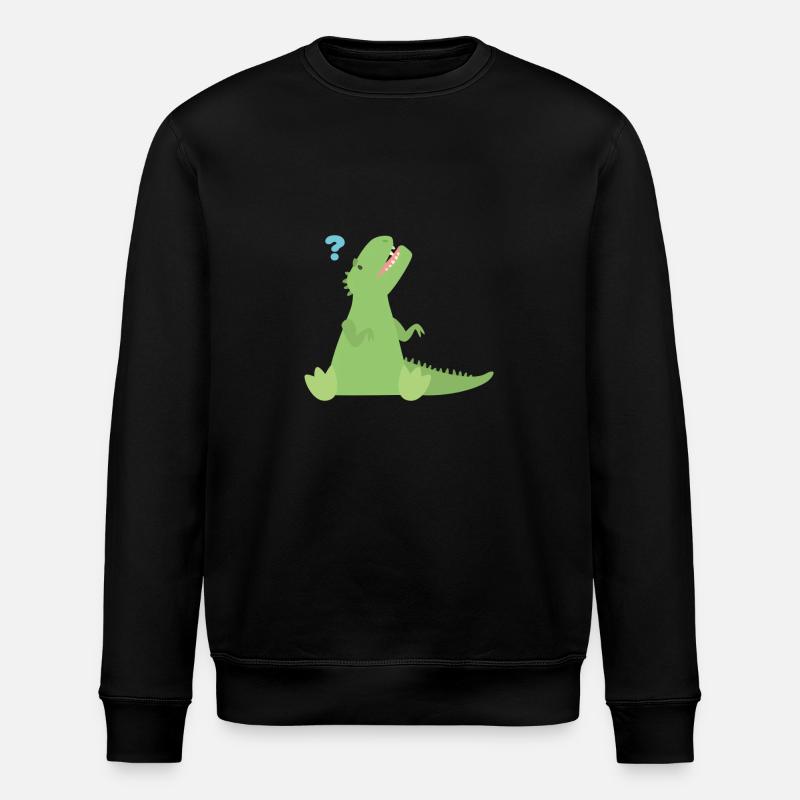 T Rex question mark - Stanley/Stella ROLLER Unisex Organic Sweatshirt - black