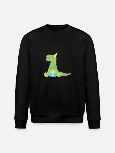 T Rex Birthday Gift - Stanley/Stella ROLLER Unisex Organic Sweatshirt - black