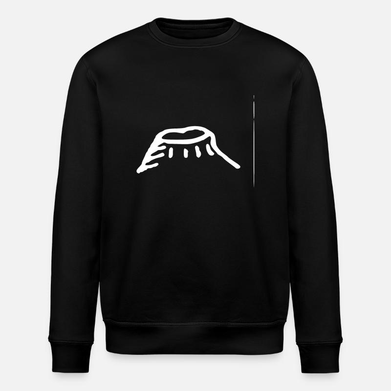 Mountain. (White) - Stanley/Stella ROLLER Unisex Organic Sweatshirt - black