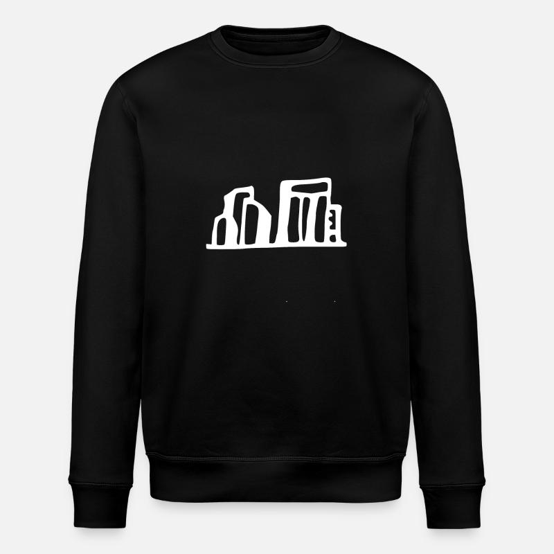 Stonehenge (white) - Stanley/Stella ROLLER Unisex Organic Sweatshirt - black
