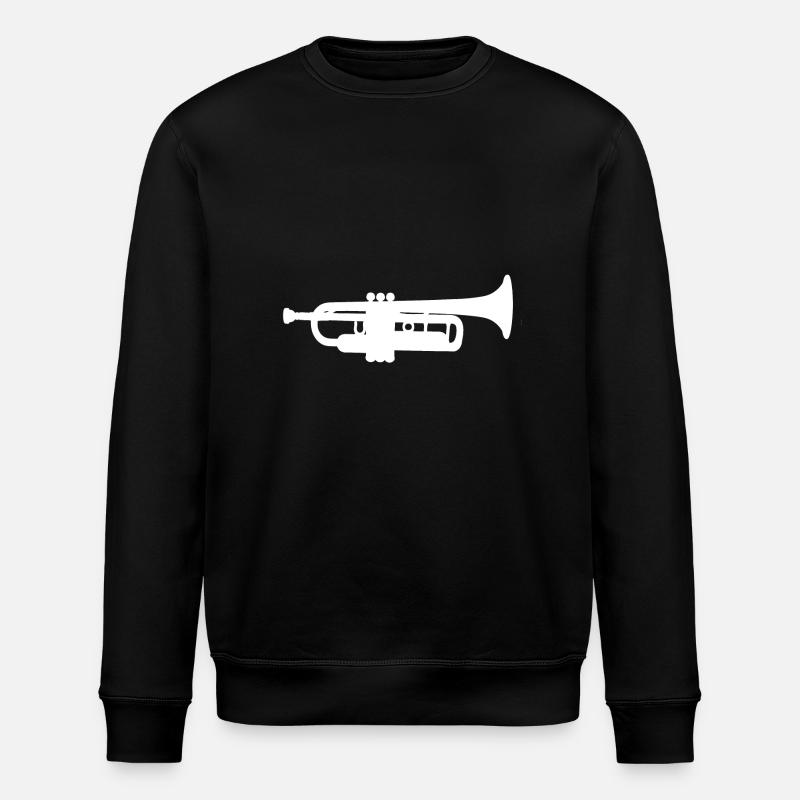 Trompette Blanc - Sweat bio ROLLER Stanley/Stella Unisexe - noir