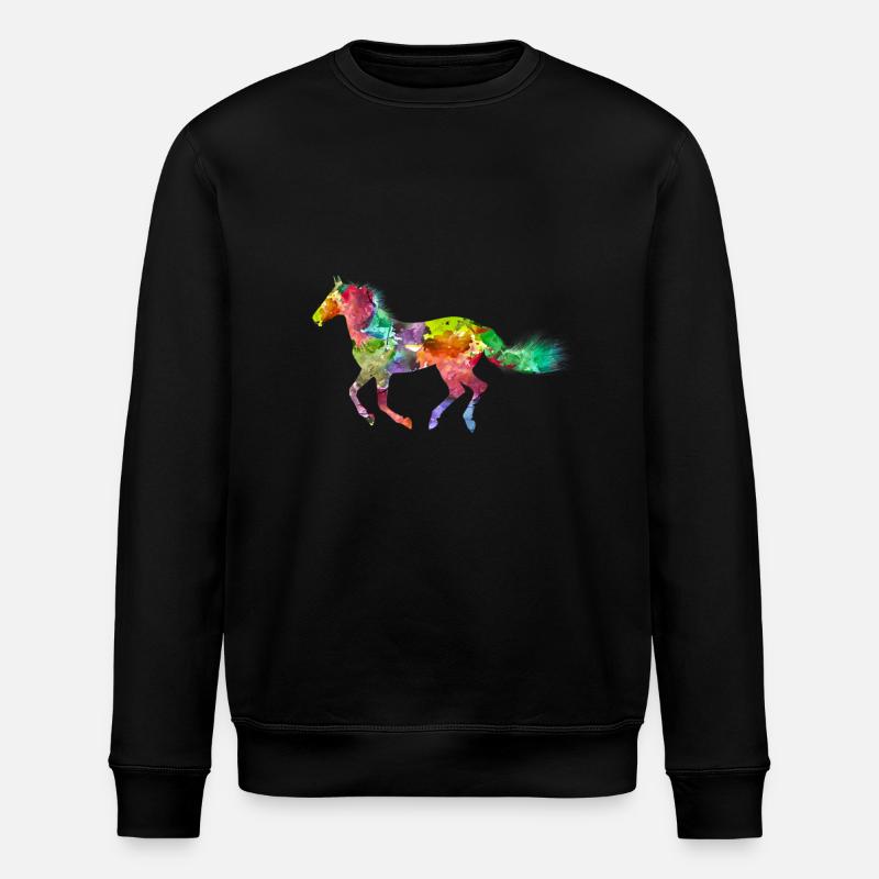 Pferd Farbe - Stanley/Stella Unisex Bio-Sweatshirt ROLLER - Schwarz