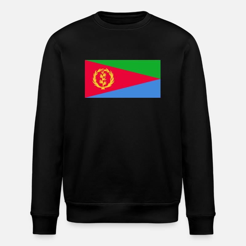 Eritrea Flag - Stanley/Stella ROLLER Unisex Organic Sweatshirt - black