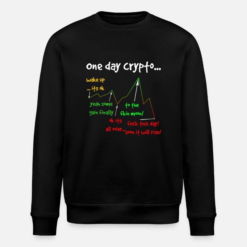 One day crypto - Stanley/Stella ROLLER Unisex Organic Sweatshirt - black