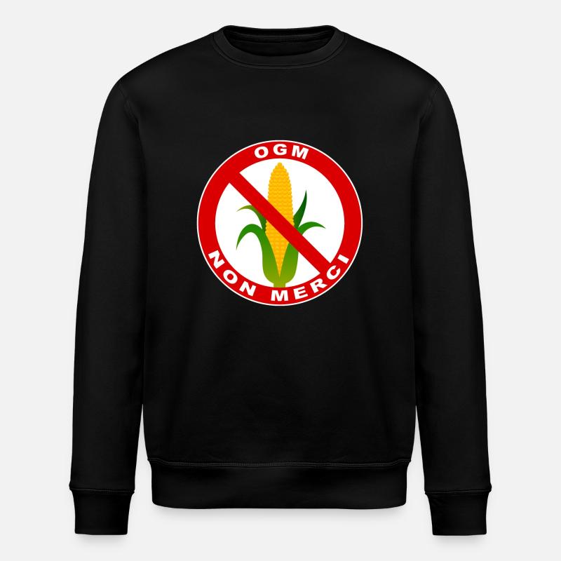 non gmo thank you - Stanley/Stella ROLLER Unisex Organic Sweatshirt - black