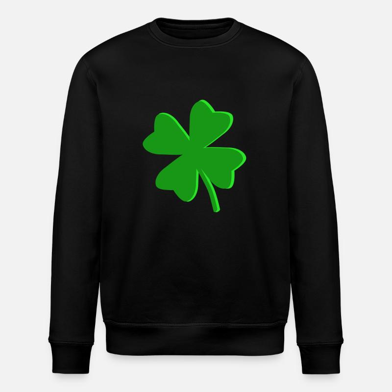 Four-leaf clover - Stanley/Stella ROLLER Unisex Organic Sweatshirt - black