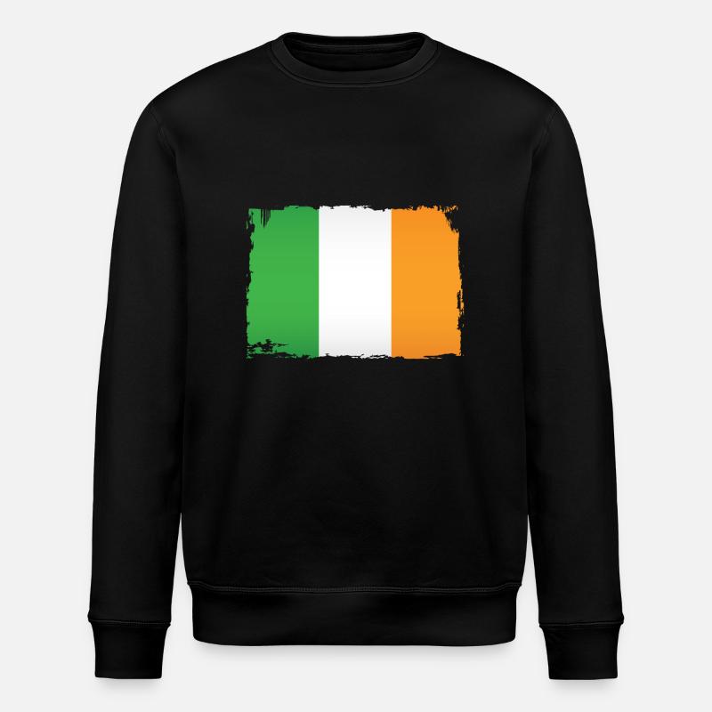 Irish flag de - Stanley/Stella Unisex Bio-Sweatshirt ROLLER - Schwarz