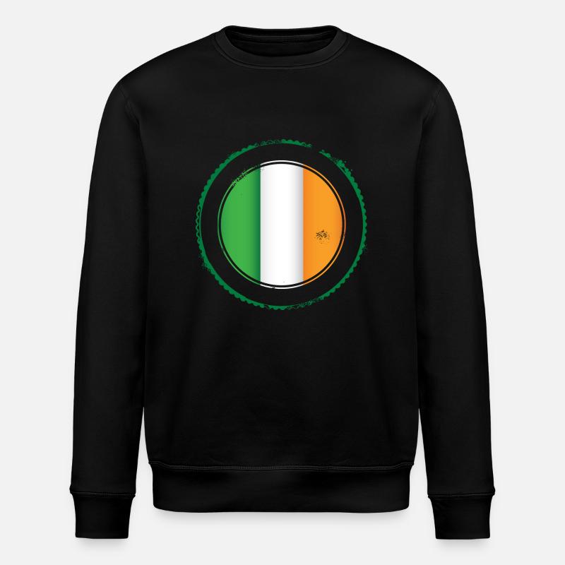 Irish flag de - Stanley/Stella Unisex Bio-Sweatshirt ROLLER - Schwarz