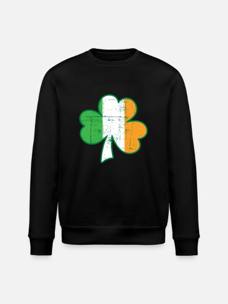 Irish flag uk - Stanley/Stella ROLLER Unisex Organic Sweatshirt - black