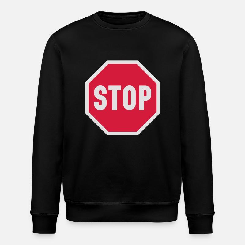 stop__f2 - Stanley/Stella Unisex Bio-Sweatshirt ROLLER - Schwarz