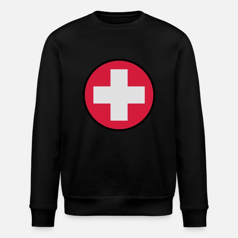 Switzerland9 - Stanley/Stella Unisex Bio-Sweatshirt ROLLER - Schwarz