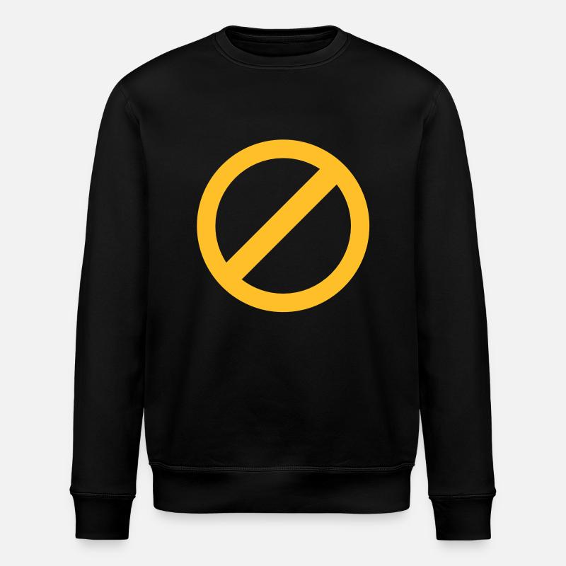 strikeout none NO symbol - Stanley/Stella ROLLER Unisex Organic Sweatshirt - black
