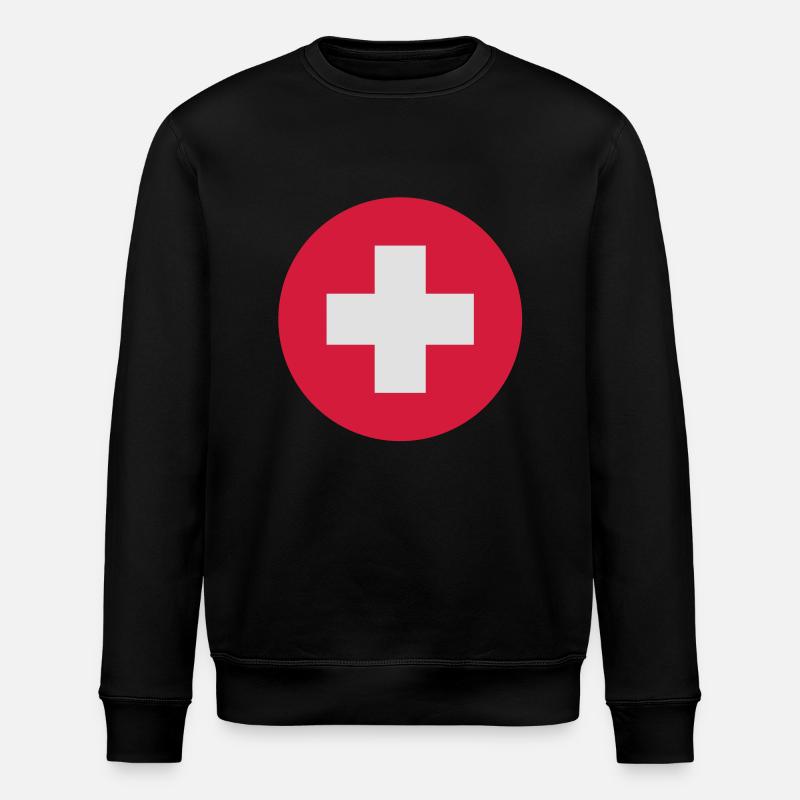 swiss_rp2 - Stanley/Stella Unisex Bio-Sweatshirt ROLLER - Schwarz