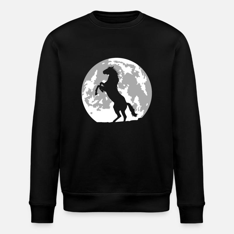 cheval lune - Sweat bio ROLLER Stanley/Stella Unisexe - noir