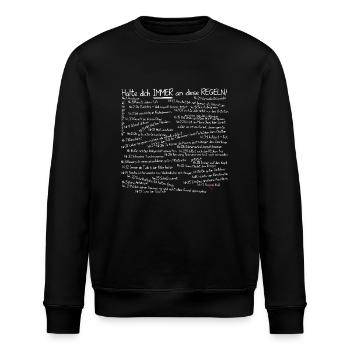 2.0 Version Zombie Survival Regeln - Stanley/Stella Unisex Bio-Sweatshirt ROLLER - Schwarz - Vorne - Nik (191cm)